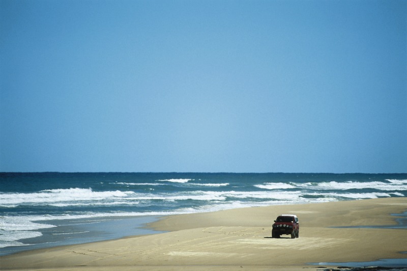 Beach driving Fraser Island