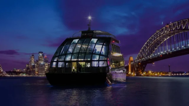 Clearview glass boat dinner cruise on Sydney Harbour